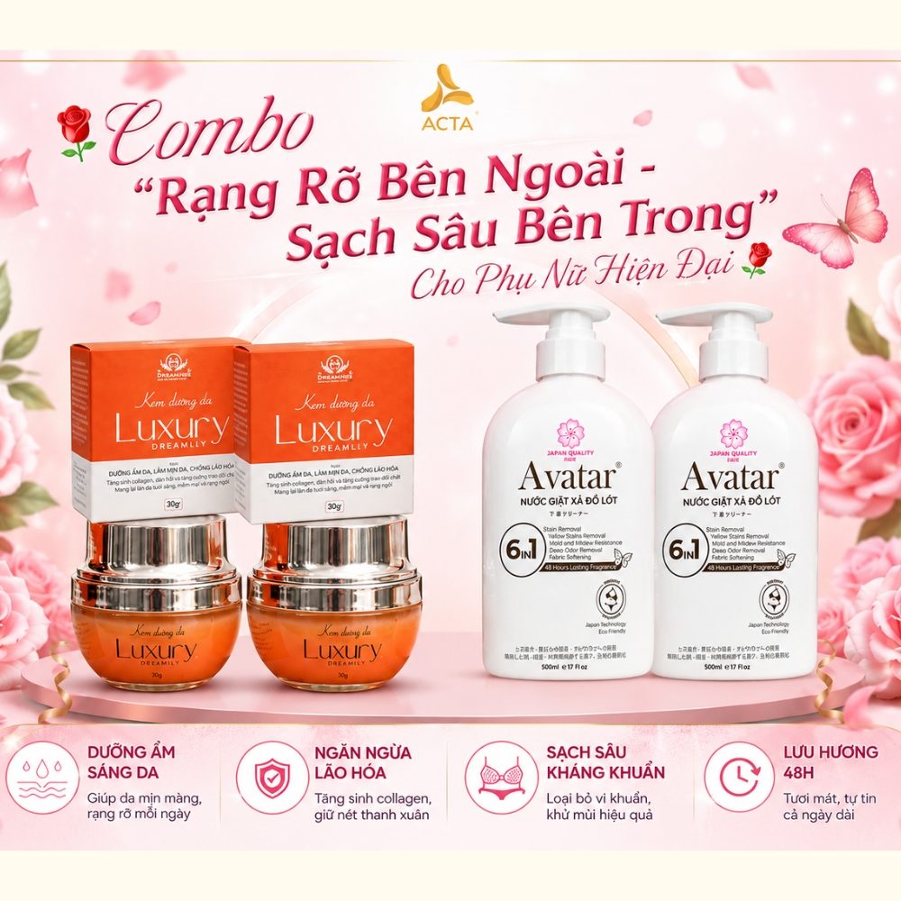 🌹 Combo "Rạng Rỡ Bên Ngoài - Sạch Sâu Bên Trong" Cho Phụ Nữ Hiện Đại 🌹 - Thumbnail 1