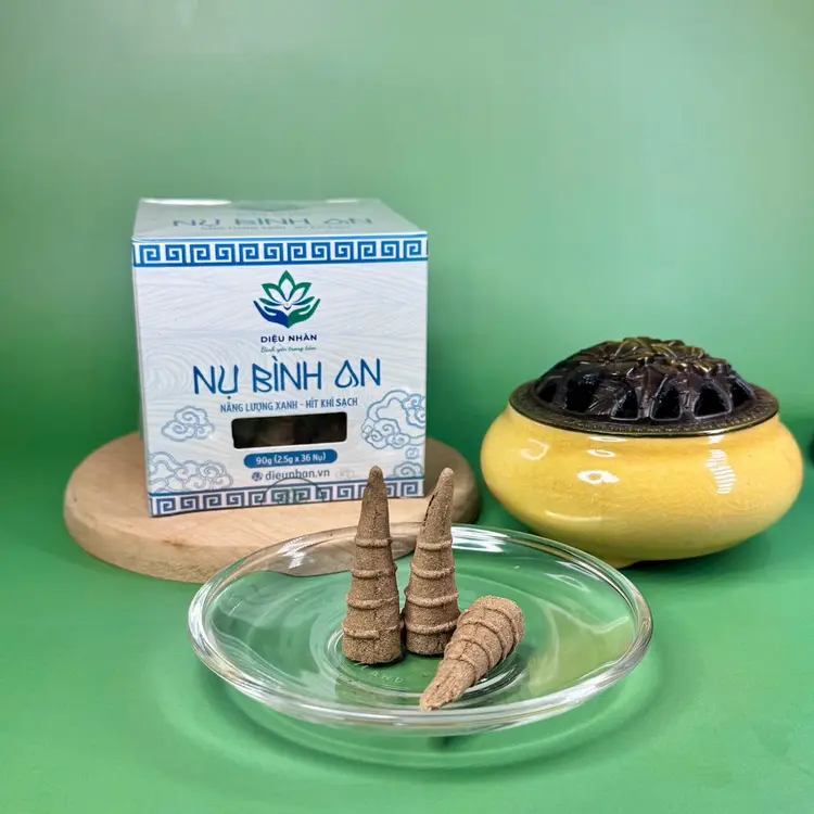 Combo Bình An May Mắn Tâm An - 3 Bột Xông Thiện Lành & 4 Nụ Trầm Bình An - Thumbnail 2
