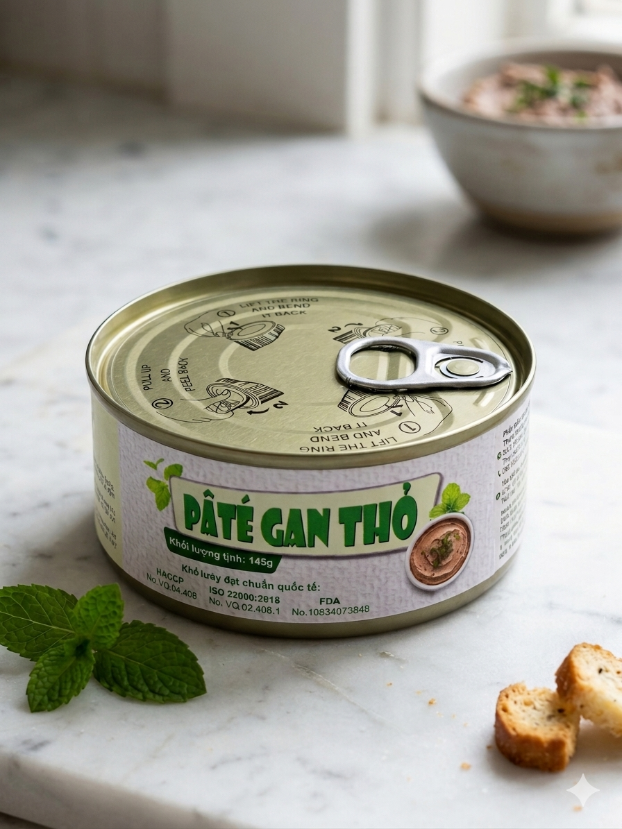 Pate Gan Thỏ 145g – 60% Gan Thỏ Cao Cấp – Béo Mịn, Thơm Nhẹ Vang Trắng - Thumbnail 2