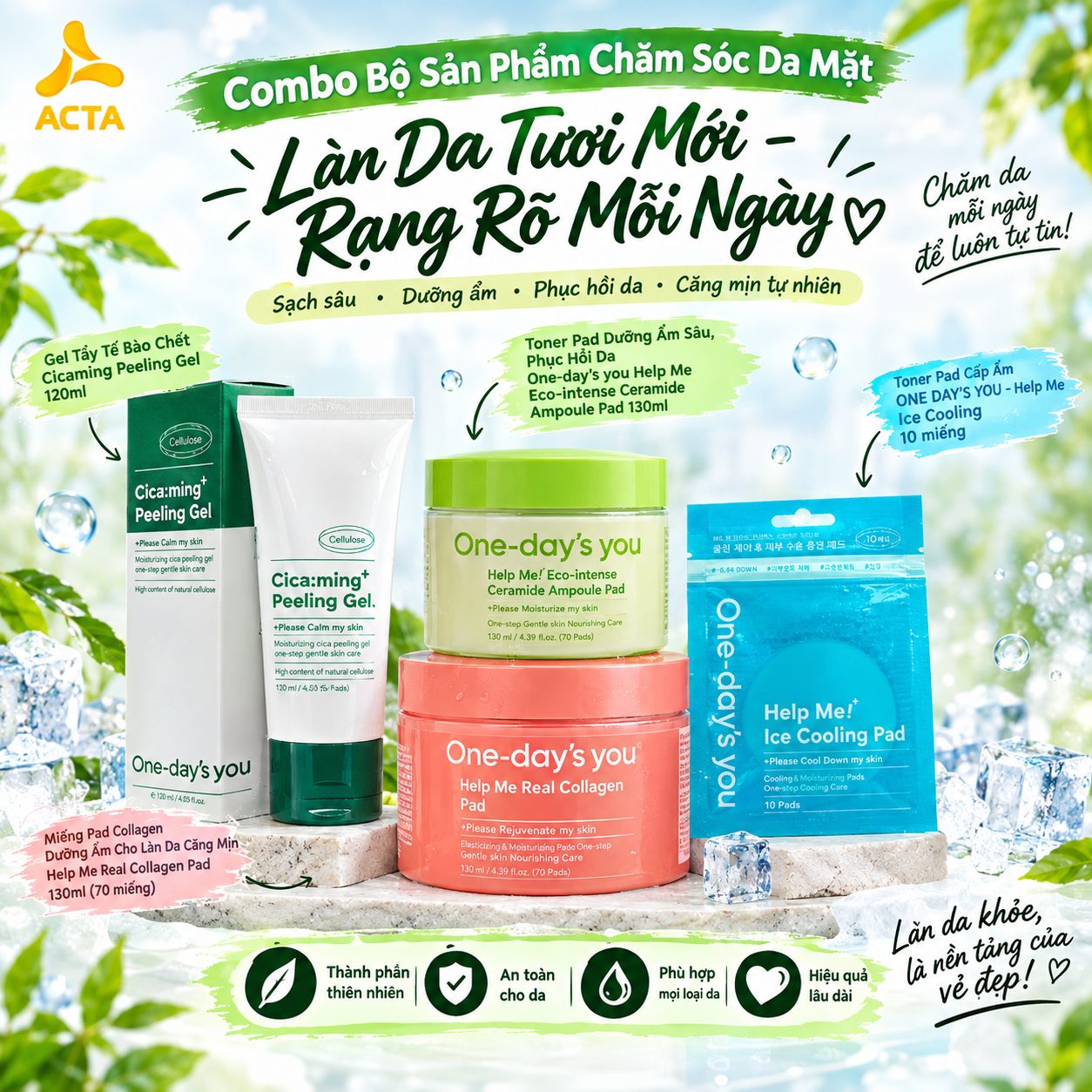 Bộ Sản Phẩm Chăm Sóc Da Mặt Làn Da Tươi Mới - Rạng Rỡ Mỗi Ngày - Thumbnail 1