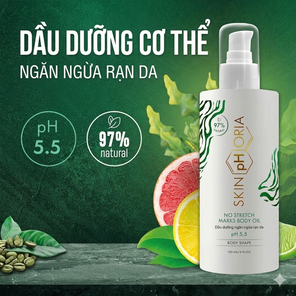 [Nhập Khẩu Nga] Dầu Dưỡng Ngăn Ngừa & Làm Mờ Rạn Da SkinpHoria No Stretch Marks Body Oil (150ml) - Cho Mẹ Bầu & Người Tăng Giảm Cân - Thumbnail 2