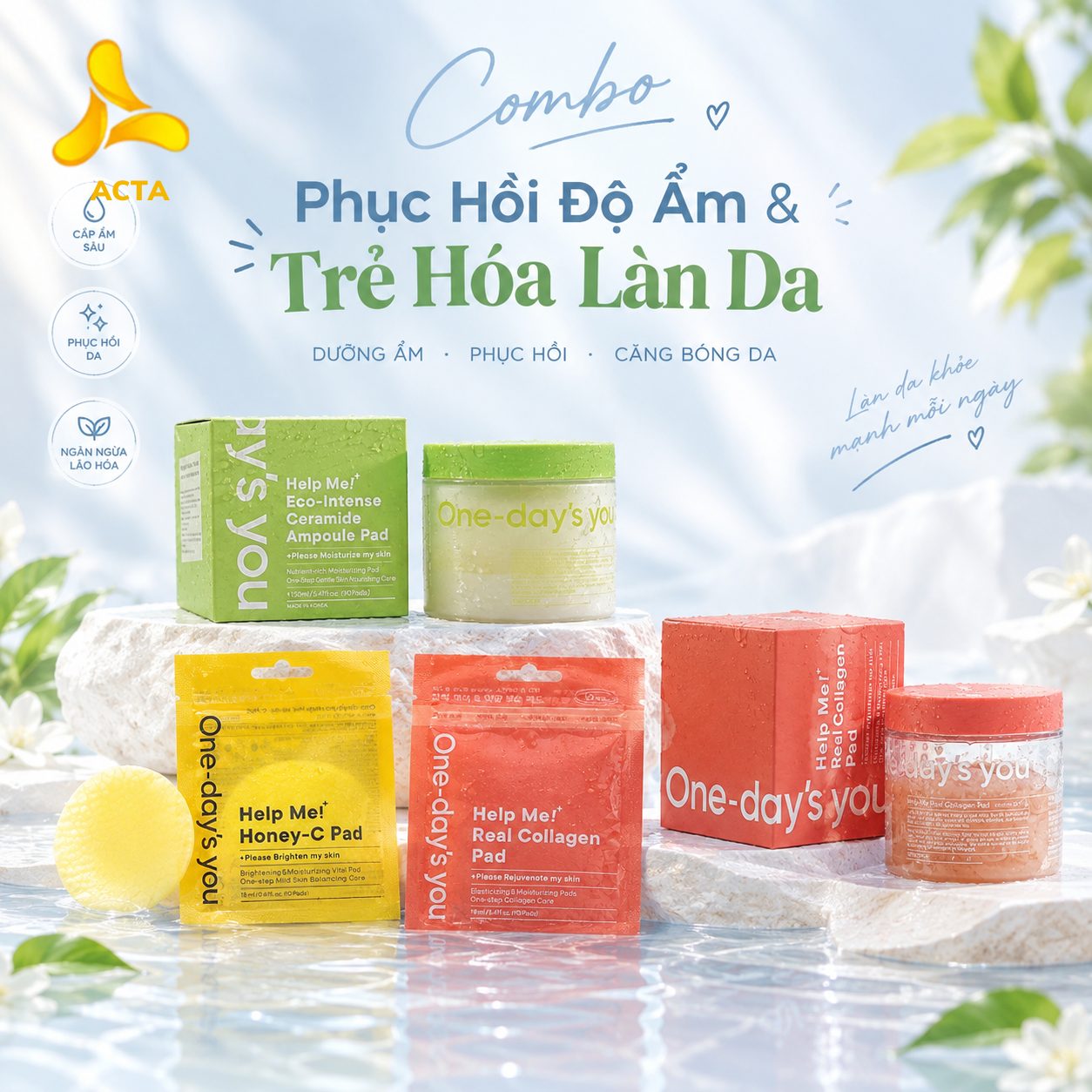  Combo Phục Hồi Độ Ẩm & Trẻ Hóa Làn Da - Thumbnail 1