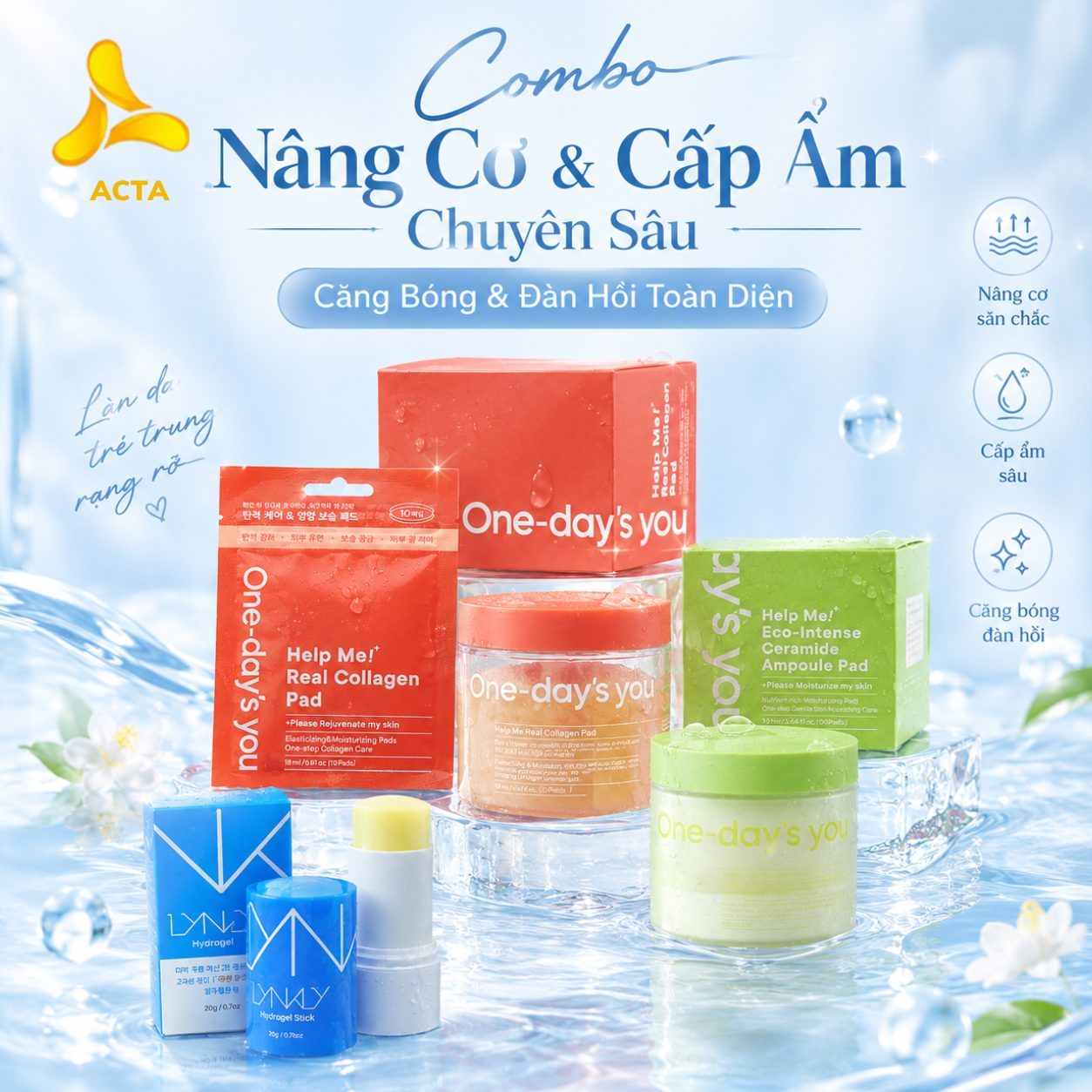 Combo Nâng Cơ & Cấp Ẩm Chuyên Sâu - Căng Bóng & Đàn Hồi Toàn Diện - Thumbnail 1