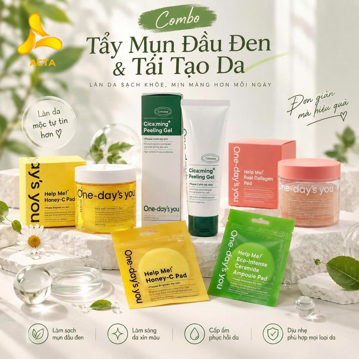 Combo Tẩy Mụn Đầu Đen & Tái Tạo Da - Thumbnail 1
