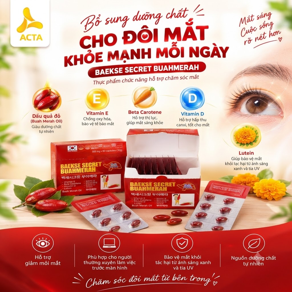 COMBO 2 HỘP BỔ MẮT HÀN QUỐC – BAEKSE SECRET BUAHMERAH - Thumbnail 3