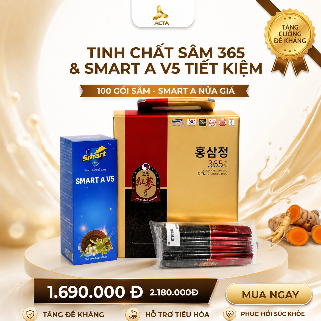 Combo Hồng Sâm 365 Dream & Smart A V5 – Chăm Sóc Sức Khỏe - Thumbnail 3