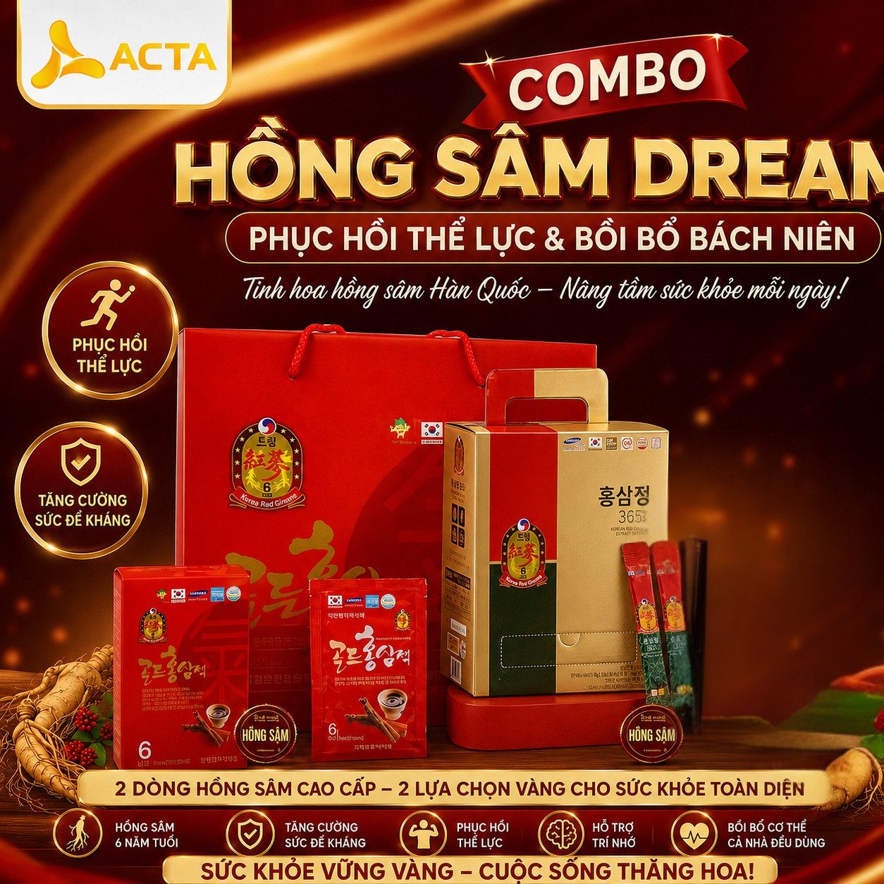 Combo Hồng Sâm Dream Hàn Quốc – Bộ Đôi Bổ Sung Dưỡng Chất & Chăm Sóc Sức Khỏe - Thumbnail 3