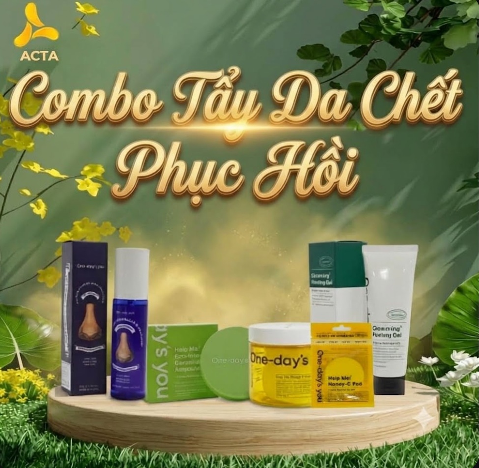Combo Tẩy Da Chết, Triệt Mụn Đầu Đen & Phục Hồi Da - Thumbnail 1