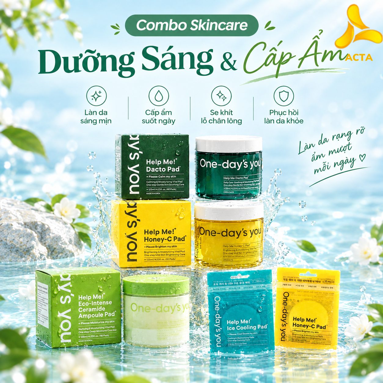 Combo Skincare Dưỡng Sáng & Cấp Ẩm - Thumbnail 1