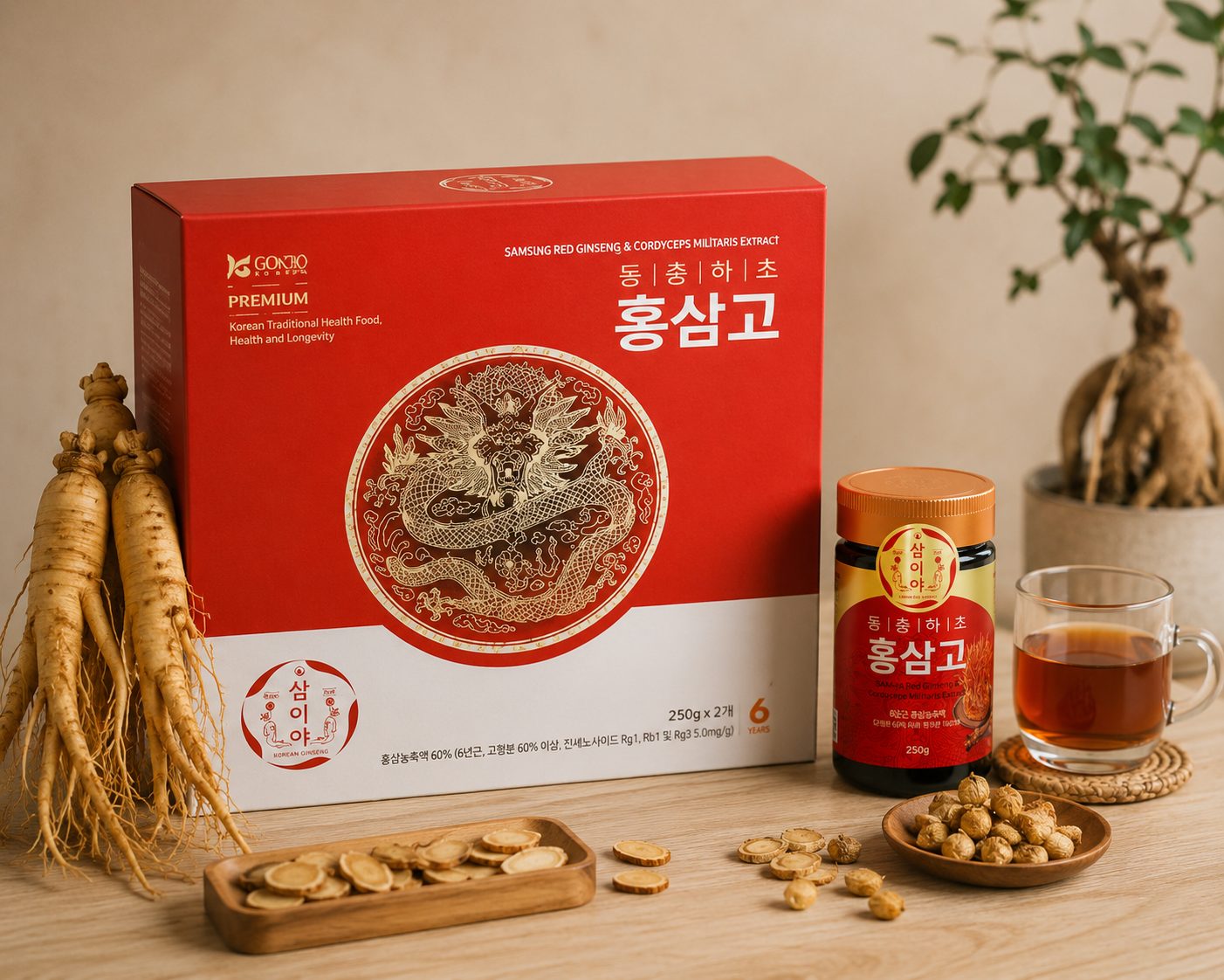 Combo Sức Khỏe & Vóc Dáng Toàn Diện: Hồng Sâm 365, Cao Gonjo & Motemaslim - Thumbnail 1
