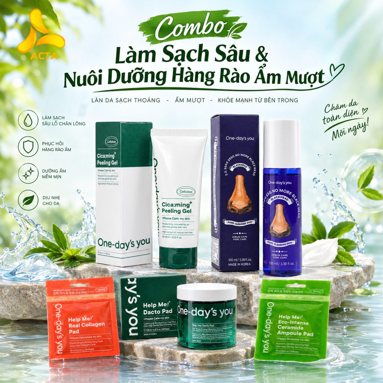 Combo Làm Sạch Sâu & Nuôi Dưỡng Hàng Rào Ẩm Mượt - Thumbnail 1