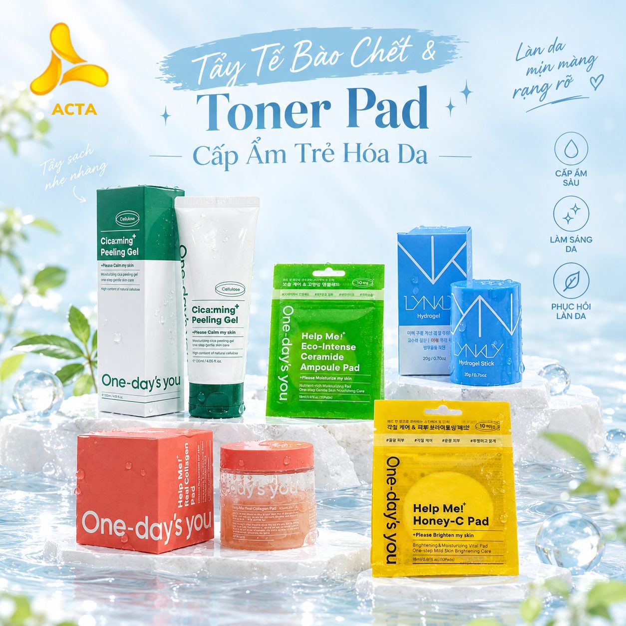 Tẩy Tế Bào Chết & Toner Pad Cấp Ẩm Trẻ Hóa Da  - Thumbnail 1