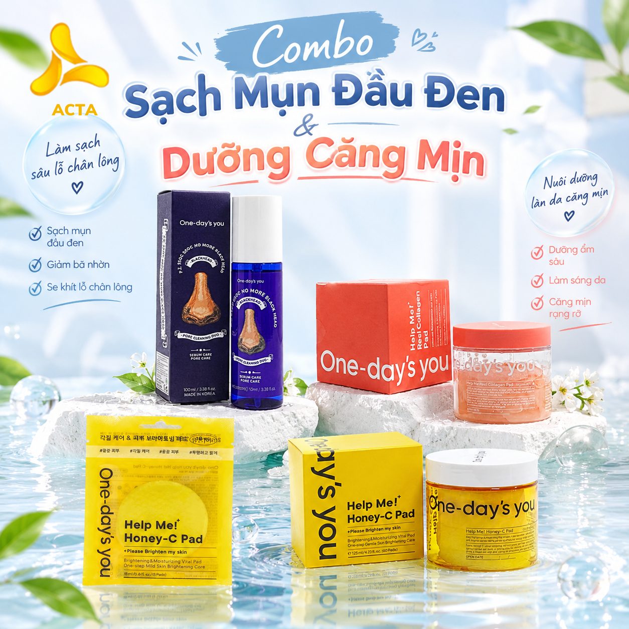 Combo Sạch Mụn Đầu Đen & Dưỡng Căng Mịn - Thumbnail 1
